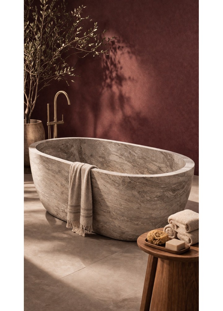 Silver Traverten Küvet